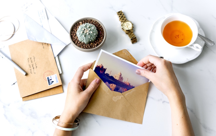 Postcard Letters Tea Desk Concept